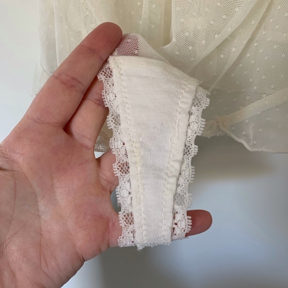 Chelsea28 cream ruffle lingerie one-piece SZ M - Picture 2 of 8